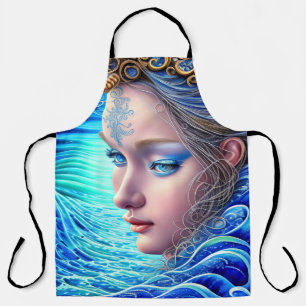 Ocean Wave Fantasy Goddess Art Apron
