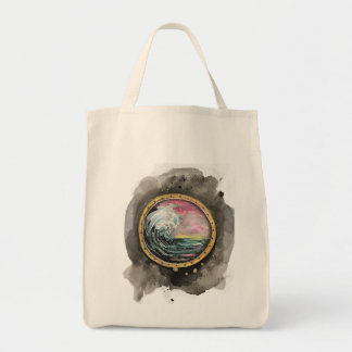 Ocean wave grocery tote