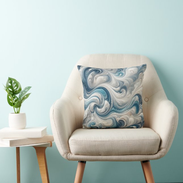 ocean wave-inspired  cushion (Chair)