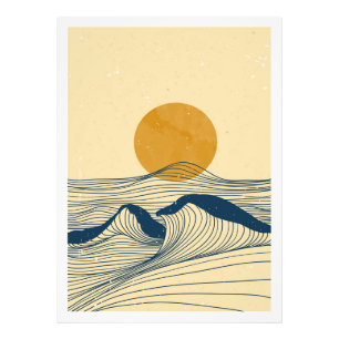 Ocean wave landscape photo print