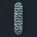 Ocean Wave & Name or Text Skateboard<br><div class="desc">Stand out with this blue ocean wave print skateboard.  Complete with your name or text.</div>