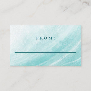 Ocean Wave No Wrap Bridal Shower Enclosure Card