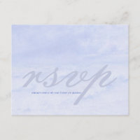 Ocean Wave: Pale Blue Wedding Customisable RSVP
