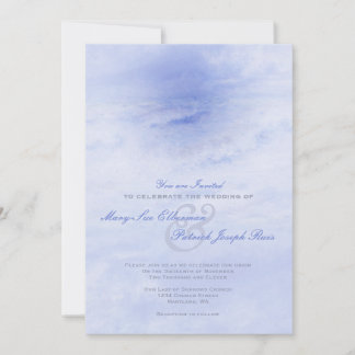 Ocean Wave: Pale Blue Wedding Invitation