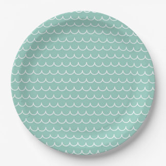 Ocean Wave Party Plates | Turquoise and White Wave