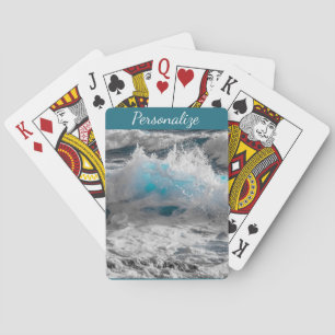 Ocean Wave Sea Crest Nature Luggage Tag Playing Cards