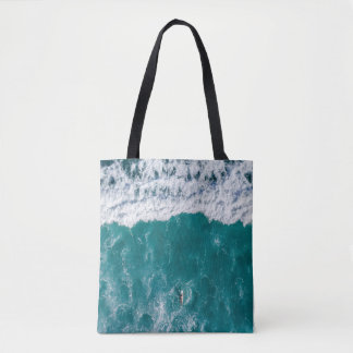 Ocean Wave Shoulder Tote Bag