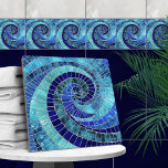 Ocean Wave Spiral mosaic art Ceramic Tile<br><div class="desc">Ocean Wave Spiral mosaic art</div>