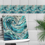 Ocean Wave Spiral Mosaic  Ceramic Tile<br><div class="desc">Ocean Wave Spiral Mosaic</div>