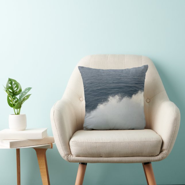 Ocean Wave Spray from Ferry to Capri 1 Cushion (Chair)