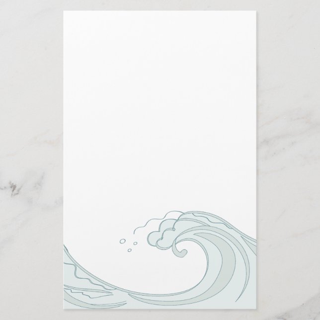 Ocean Wave stationery (Front)