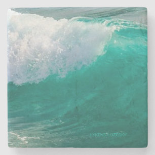 Ocean wave stone coaster