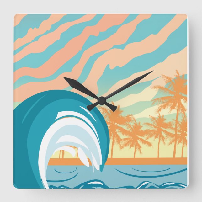 Ocean Wave Summer Clock (Front)