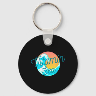 Ocean Wave Sunse Key Ring