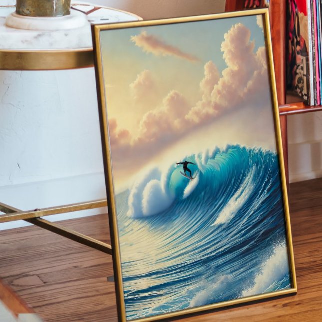 Ocean Wave Surf Poster | Dreamy Coastal Wall Art (Creator Uploaded)