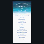 Ocean Wave Watercolor Wedding Program for Ceremony<br><div class="desc">Modern. Elegant. This stationary suite uses clean lines,  classic typefaces,  and a blue waves watercolor painting to create an elegant look for your special day. It is fully customisable. To add or remove sections,  change colour of text/background,  or adjust spacing,  click "customise further." Matching items available.</div>