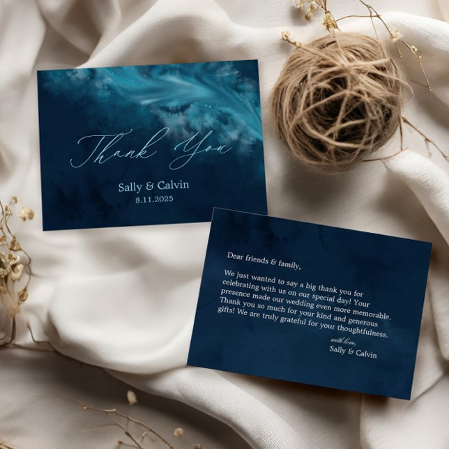 Ocean Wave Wedding Thank You Enclosure Card (Creator Uploaded)