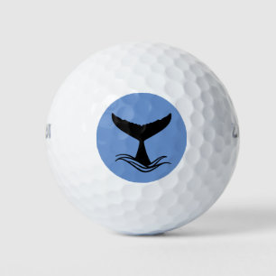 Ocean Wave Whale Tail Golf Balls