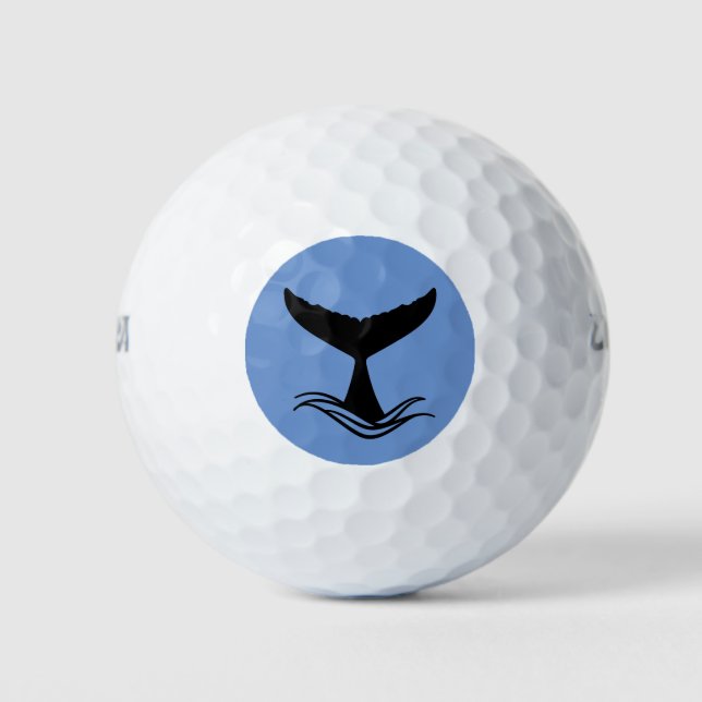 Ocean Wave Whale Tail Golf Balls (Front)