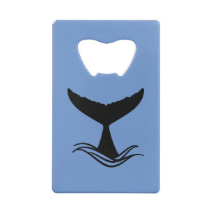 Ocean Wave Whale Tail Silhouette