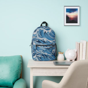 Ocean Waves Abstract Backpack 