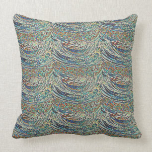 OCEAN WAVES ABSTRACT SEAFOAM CUSHION