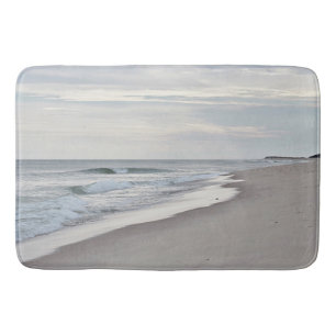 Ocean waves and beach bath mat