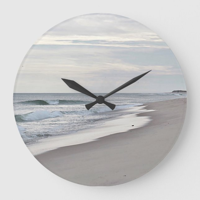 Ocean waves and beach large clock (Front)