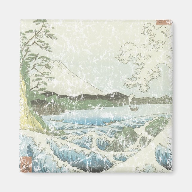 Ocean waves and Mt Fuji Magnet (Front)