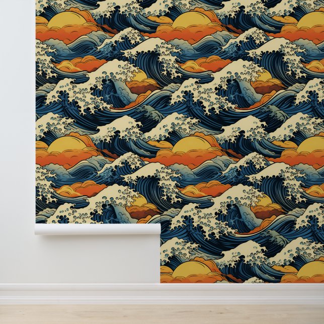 Ocean Waves and sundown Wallpaper (Application)