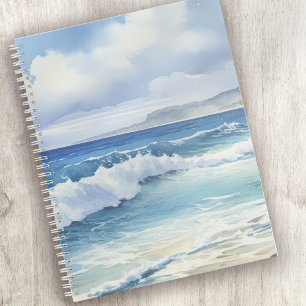 Ocean Waves Beach House Aesthetic Notebook