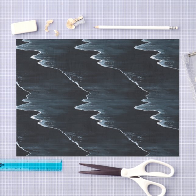 Ocean Waves Beach Night Tissue Paper (Craft)
