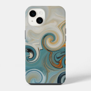 Ocean Waves Beach Teal Blue Abstract 74 iPhone 14 Case