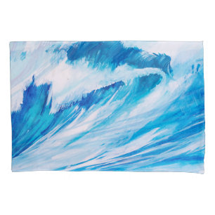 Ocean Waves: Blumarine Watercolor Beauty. Pillowcase