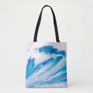 Ocean Waves: Blumarine Watercolor Beauty. Tote Bag