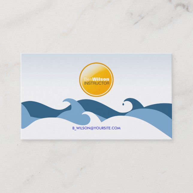 Ocean Waves Business Card (Front)