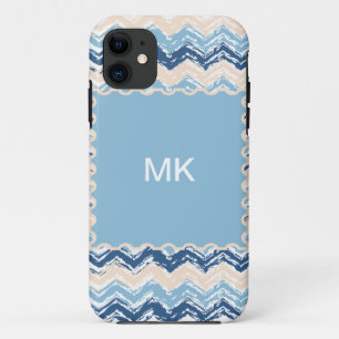 Ocean Waves Chevron iPhone 11 Case