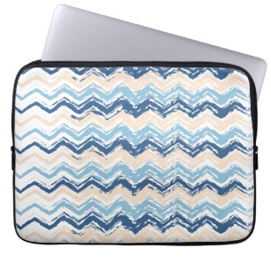 Ocean Waves Chevron Laptop Sleeve