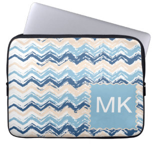 Ocean Waves Chevron Laptop Sleeve
