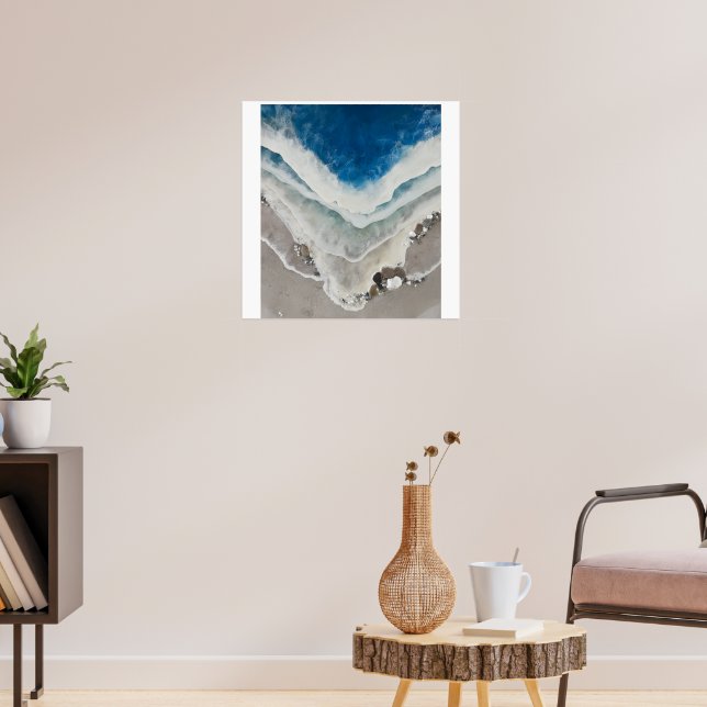 Ocean Waves Crystal Art  print (Living Room 3)
