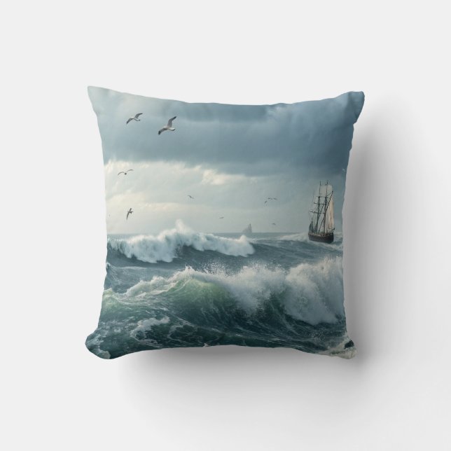 Ocean Waves Cushion (Front)