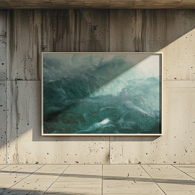 Ocean Waves Dark and light blue delicate Bubbles Canvas Print (Creator Uploaded)