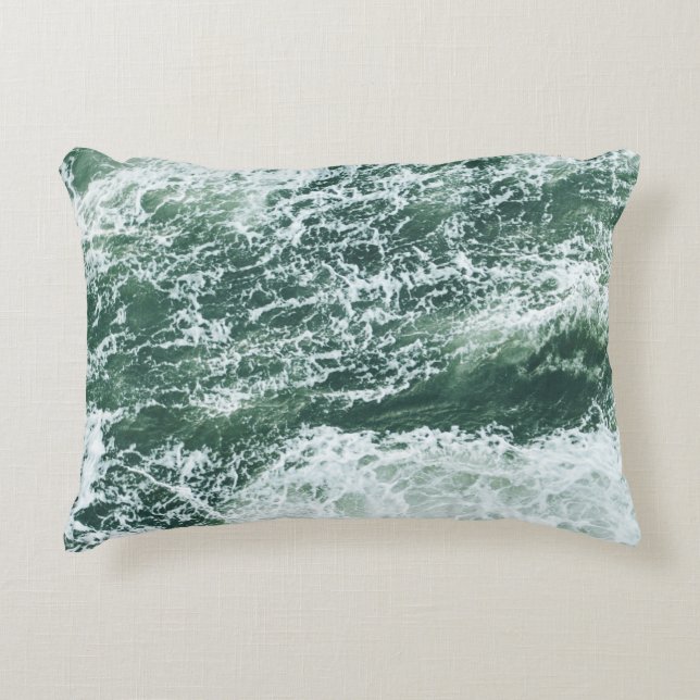 Ocean waves decorative cushion (Front)