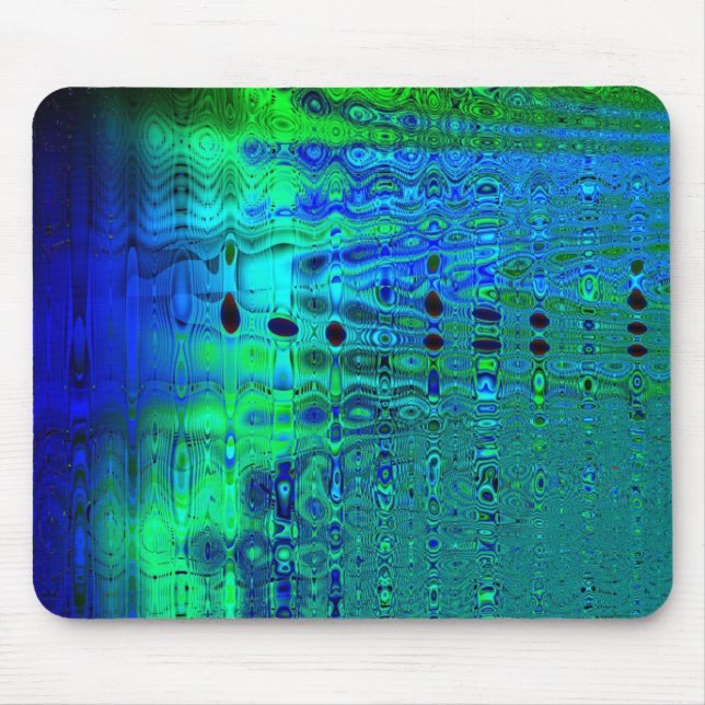 Ocean Waves Digital Abstract Mouse Pad (Front)