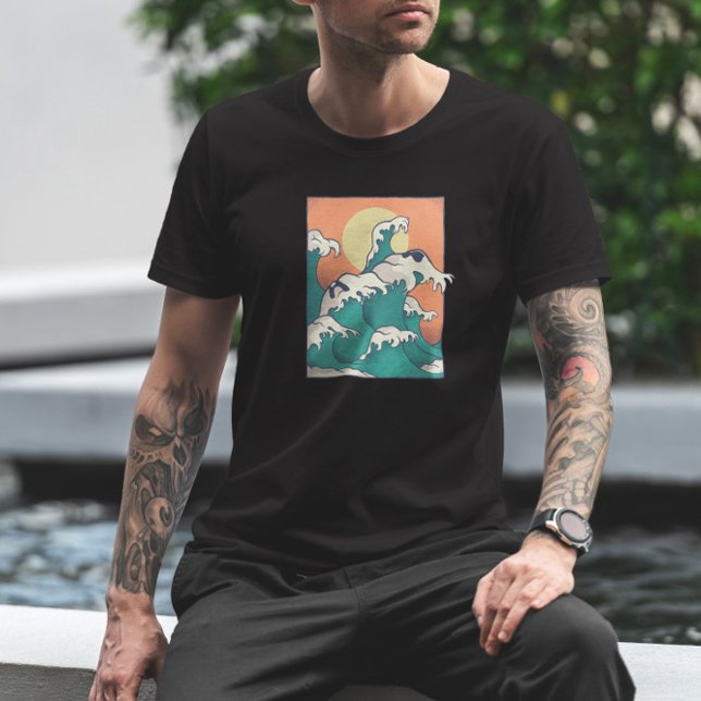 Ocean Waves Dog Face T-Shirt (Creator Uploaded)