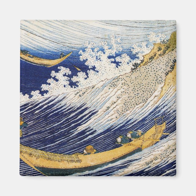 Ocean Waves Katsushika Hokusai masterpiece art Magnet (Front)