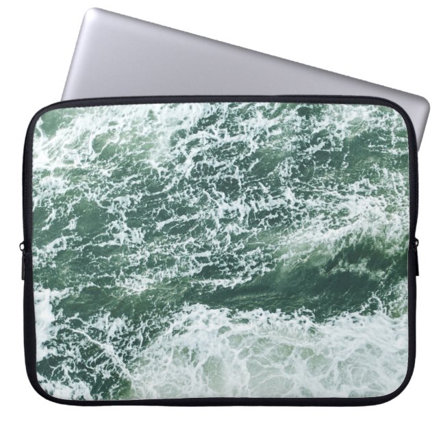 Ocean waves laptop sleeve (Front)