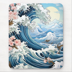 ocean waves mouse pad