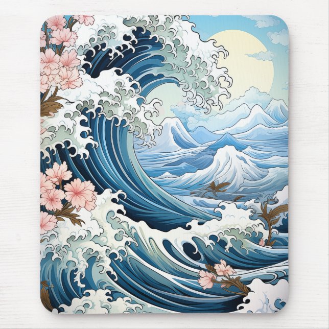 ocean waves mouse pad (Front)