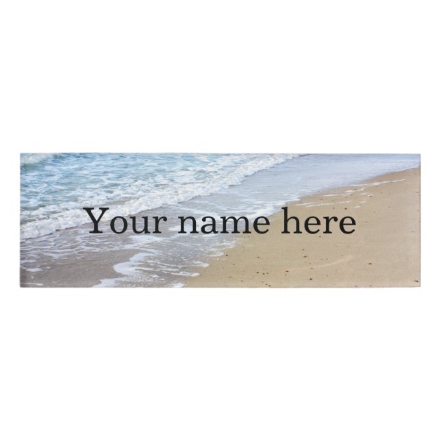 Ocean waves name tag (Front)